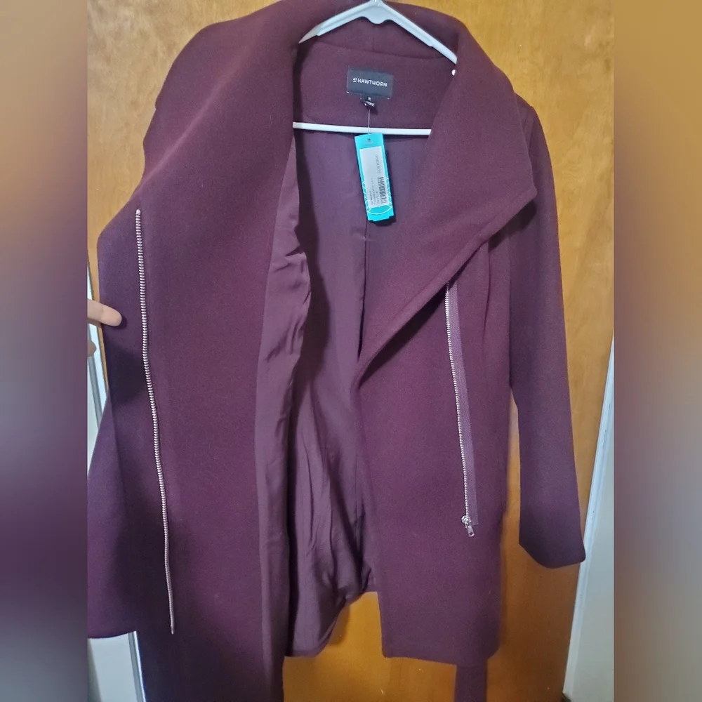 41 Hawthorn Women's Cassandra Moto Coat Belted Coat NWT - Picture 4 of 7